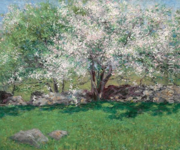 Apple Trees Oil Painting - John Leslie Breck