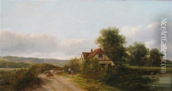 Cottage, Bramley, Surrey Oil Painting - Adam Barland