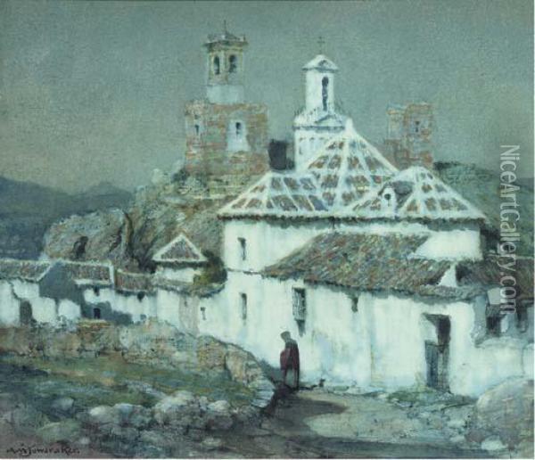 On The Outskirts Of A Spanish Village Oil Painting - Albert Moulton Foweraker