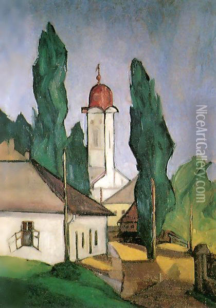 Detail of Nagybanya 1915 Oil Painting - Geza Bene