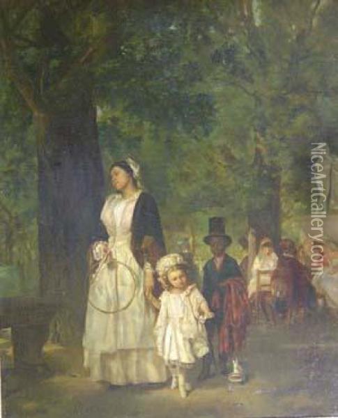 A Procession Oil Painting - Ludwig Knaus