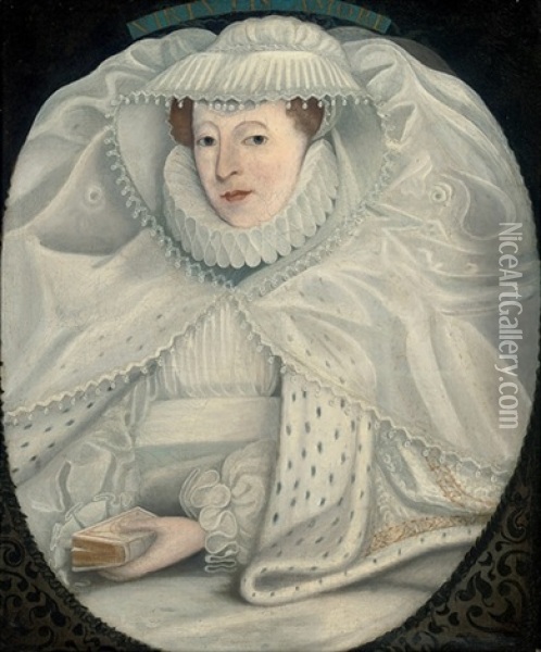 Portrait Of Mary I, Queen Of Scots Oil Painting - Nicholas Hilliard