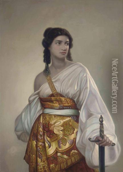 Judith Oil Painting - Charles Emile Hippolyte Lecomte-Vernet