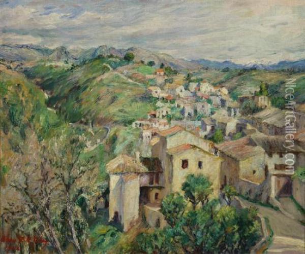 Cagnes Sur Mer Oil Painting - Mary F.R. Clay