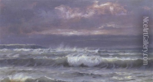 Off Shore Wind Oil Painting - William Trost Richards