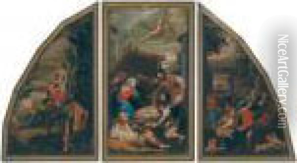 Trittico Oil Painting - Jacopo Bassano (Jacopo da Ponte)