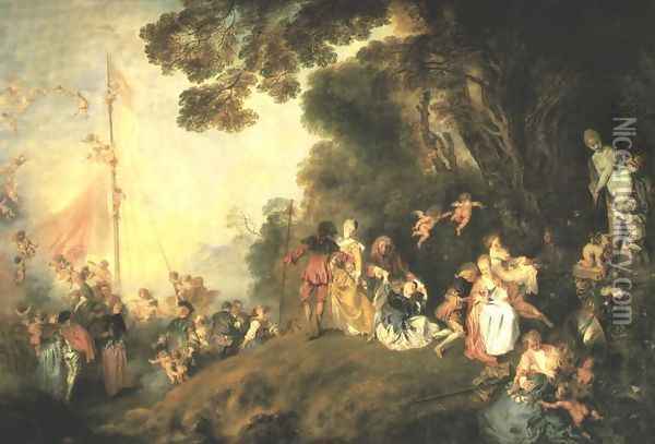 Embarkation for Cythera Oil Painting - Jean-Antoine Watteau