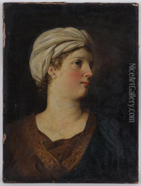 Portrait De Femme Oil Painting - Marie-Victoire Lemoine