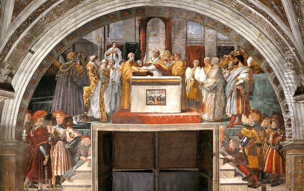 The Oath of Leo III Oil Painting - Raphael