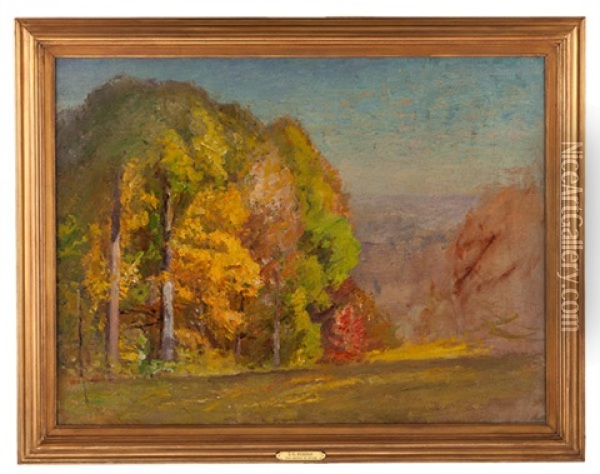 Fall Landscape Oil Painting - Theodore Clement Steele