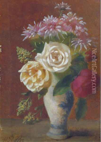 A mixed bouquet Oil Painting - Henri Robbe
