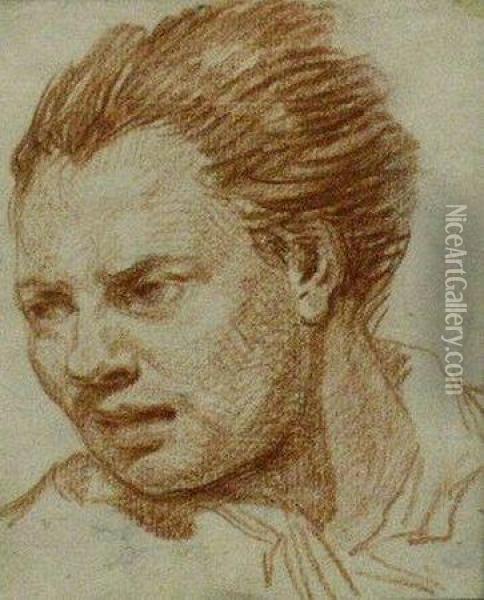 Head Of A Man Oil Painting - Jean Baptiste Greuze