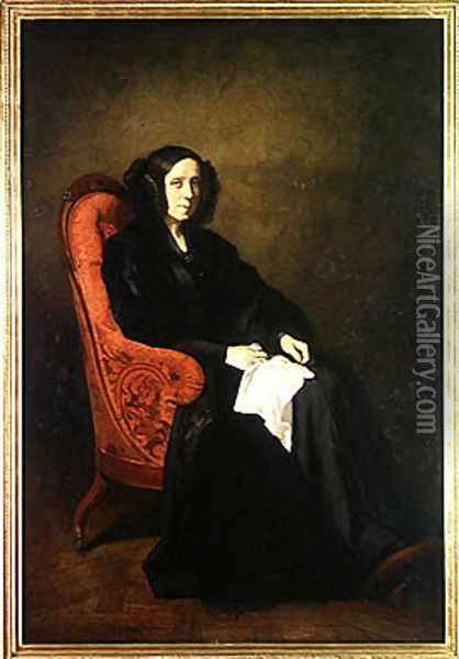 Portrait of Madame Poullain-Dumesnil, 1842 Oil Painting - Thomas Couture