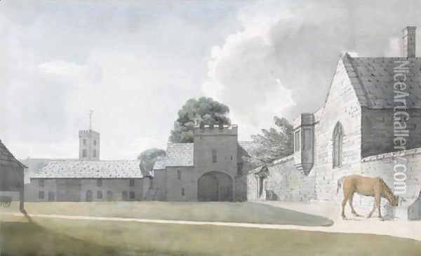 Ripley Hall, Yorkshire Oil Painting - Moses Griffith