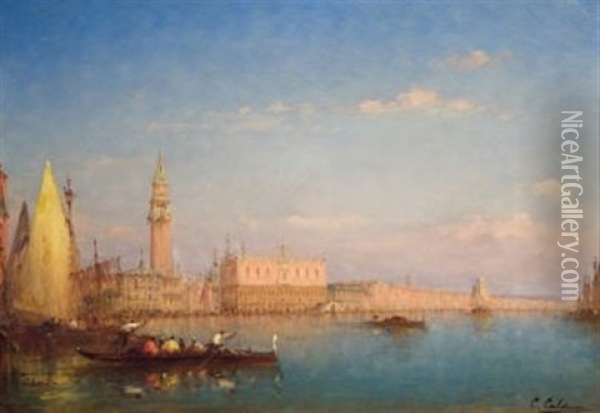 Venise, Palais Des Doges Oil Painting - Charles Clement Calderon