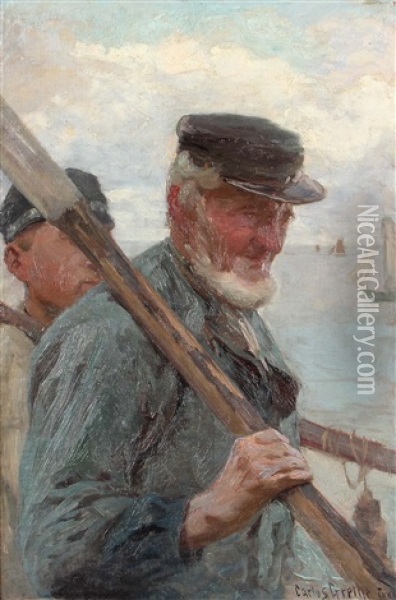 Heimkehr Vom Fischfang Oil Painting - Carlos Grethe