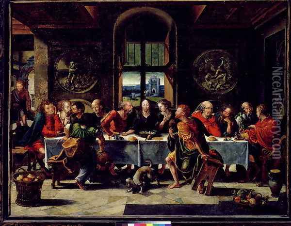 The Last Supper Oil Painting - Pieter Coecke Van Aelst