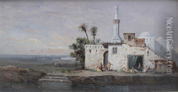 Paesaggio Orientalista Oil Painting - Inoel