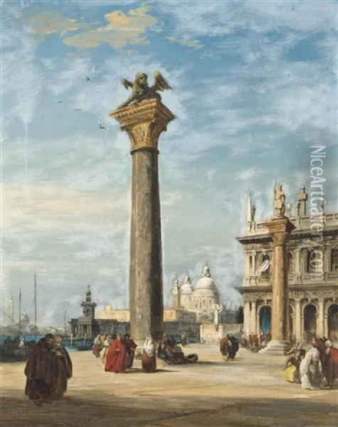 Piazza San Marco, Venice Oil Painting - Edward Pritchett