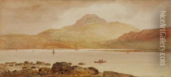 Highland River Landscape Oil Painting - Benjamin Davis
