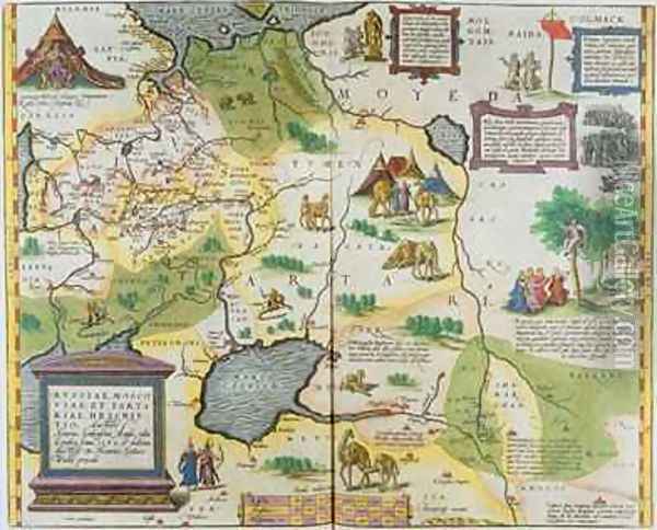Map of the Russian Empire, 1588 Oil Painting - Abraham Ortelius