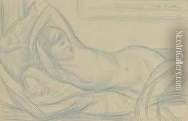 Reclining Nude Oil Painting - Mark Gertler