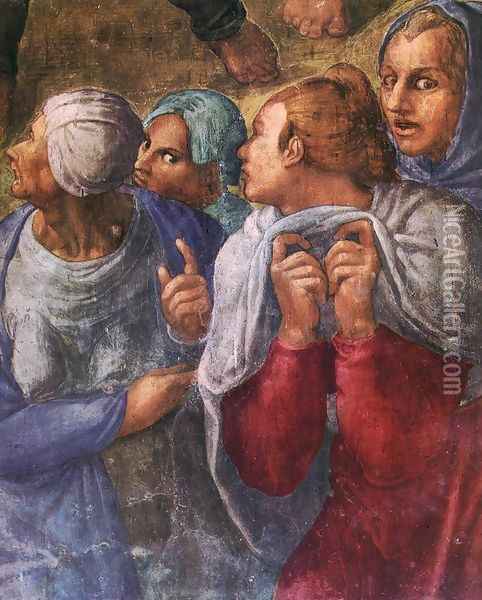 Martyrdom of St Peter (detail-5) 1546-50 Oil Painting - Michelangelo Buonarroti