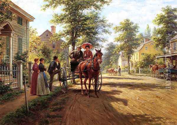 One Sunday Afternoon Oil Painting - Edward Lamson Henry