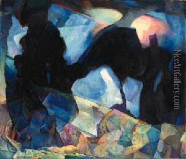 Genesis: The Birth Of Light Oil Painting - Hugh Henry Breckenridge