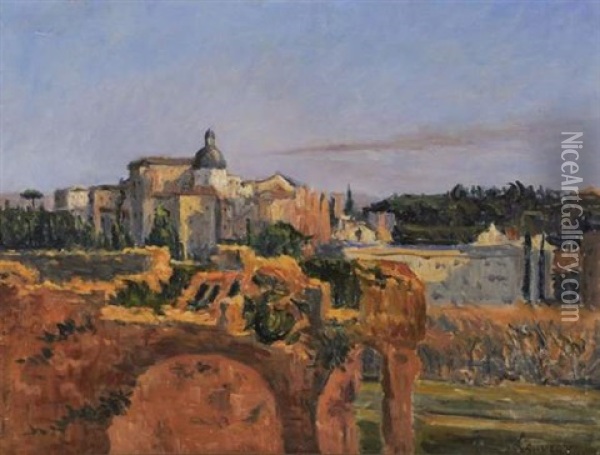Vue De Rome Oil Painting - Abel Louis Alphonse Lauvray