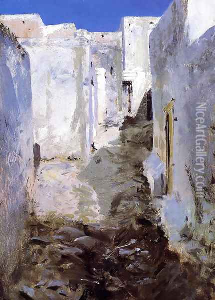 A Street in Algiers Oil Painting - John Singer Sargent