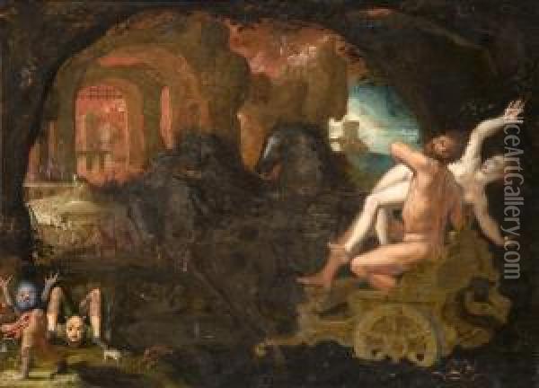 L'enlevement De Proserpine Oil Painting - Isaac Claesz. Van Swanenburg