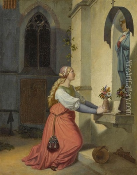 Gretchens Gebet Oil Painting - Moritz von Schwind