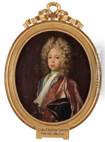 Carl Gustaf Von Liewen (1695-1722) Oil Painting - David von Krafft