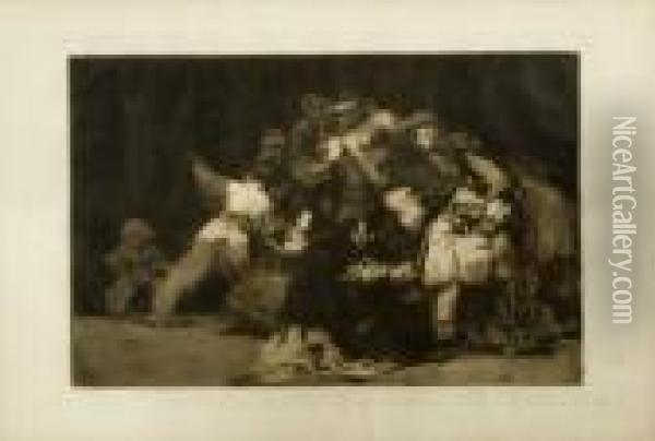 Los Ensacados Oil Painting - Francisco De Goya y Lucientes