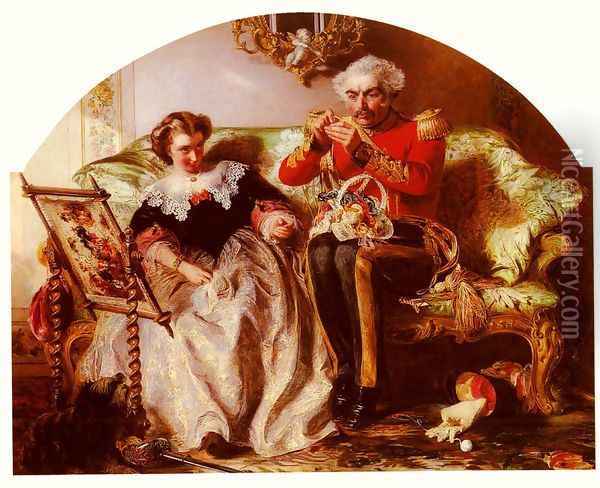The Lion In Love Oil Painting - Abraham Solomon