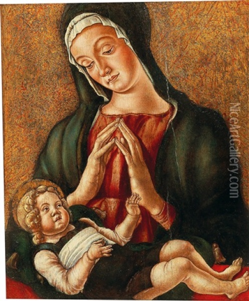Madonna And Child Oil Painting - Andrea di Giovanni Da Murano