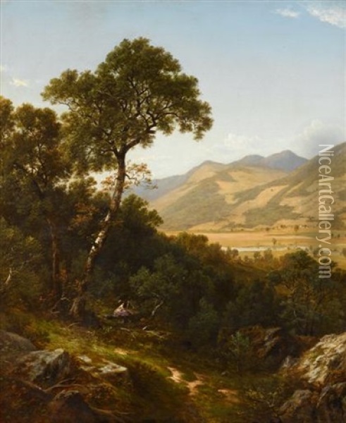 Scenery At Shelburn [sic], Vermont Oil Painting - David Johnson