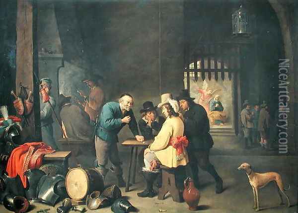 The Guard Room Oil Painting - David The Elder Teniers