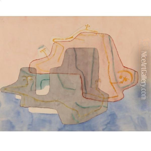 Mythos Einder Insel (Myth Of An Island) Oil Painting - Paul Klee