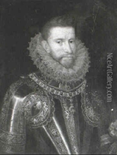 Portrait Of Archduke Albert Of Austria (1559-1621) Oil Painting - Frans Pourbus the Elder