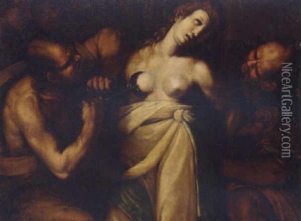 The Martyrdom Of Saint Agatha Oil Painting - Daniele Crespi
