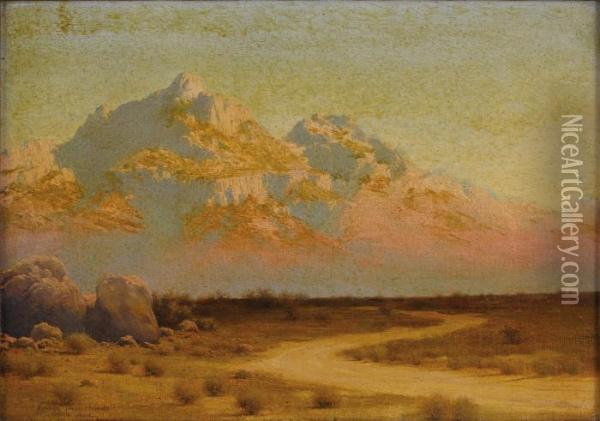 Oracle Ariz-across The San Pedro Valley Oil Painting - Audley Dean Nicols