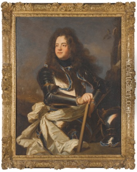 Portrait Of Henri-louis De La Tour D'auvergne (1679-1753), Comte D'evreux, Marechal Of France Oil Painting - Hyacinthe Rigaud
