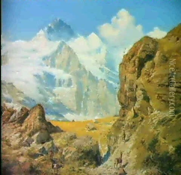 Ansicht Der Jungfrau Oil Painting - Alexander Jules Von Soldenhoff