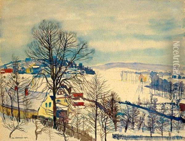 Winter Im Vogtland Oil Painting - Philipp Franck