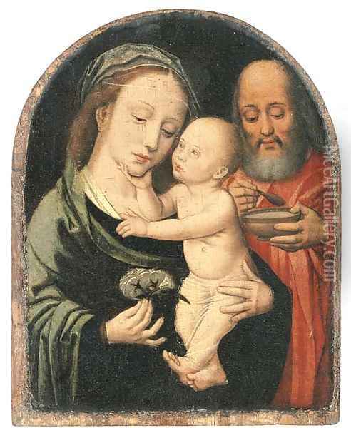 The Holy Family Oil Painting - Adriaen Isenbrandt (Ysenbrandt)