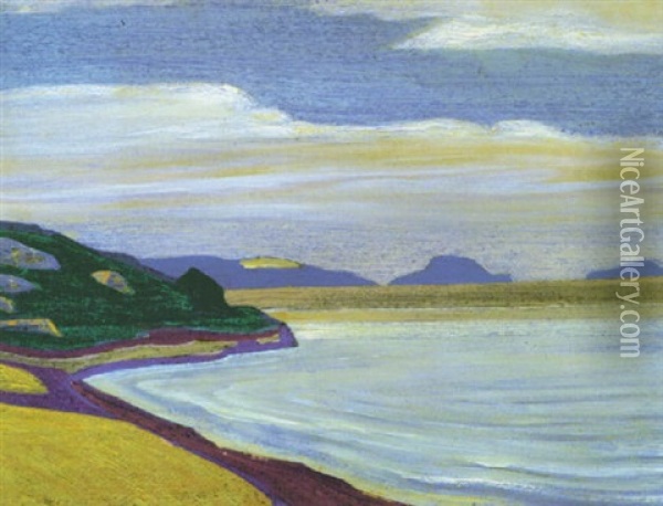 Strandlandskap Fran Karelen Oil Painting - Nikolai Konstantinovich Roerich