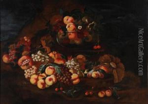 Natura Morta Di Frutta Oil Painting - Giovanni Paolo Castelli Spadino