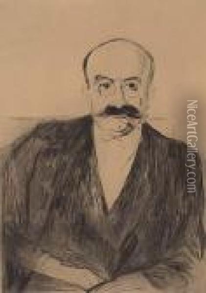 Dr. Max Asch>. Oil Painting - Edvard Munch